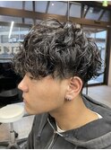 MEN’S HAIR/サーフカール/刈り上げセンターパート/千葉駅