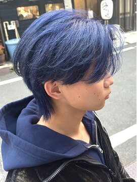 ノア(NOA) メンズウルフ×ブリーチ×ブルー