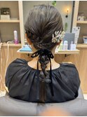 #編みおろし#結婚式参列ヘアセット