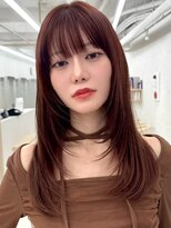 アッシュ 洋光台店(Ash)&nbsp;レイヤーカット韓国風ダブルカラー顔周り前髪カットボブ