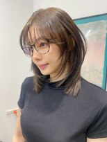ヌヌ 渋谷 原宿 表参道(nunu) レイヤーカットトリートメントブリーチなしカラーグレージュ