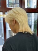 メンズハイトーンメンズブリーチホワイトブロンド抜きっぱなし