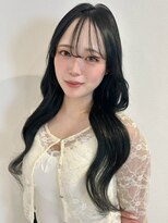 アモレット 天文館店(amoretto) 顔周りカット 前髪カット ロングレイヤー ダークグレージュ