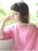 耳かけハーフカール重めボブ