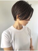 前下がり大人ハンサムショートグレージュ【CERCA高田馬場】