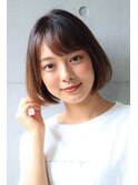 ナチュラル小顔ミニボブ