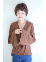 オーロ 緑地公園店(ORO)&nbsp;ローライトアッシュブラウン大人かわいい小顔ワンサイドショート