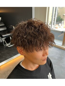 バース バイ ハピネス(BIRTH by happiness) 波巻きパーマ（波打ちパーマ）ベージュアッシュツイスパMIX