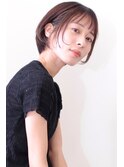 小顔愛されショート大人ガーリーシースルーバング/自由が丘
