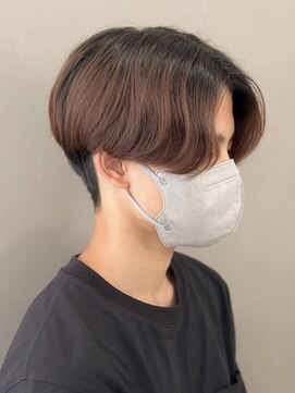 エルマーク 心斎橋(L-MARK) センターパートニュアンスパーマ韓国カルマパーマコンマヘア