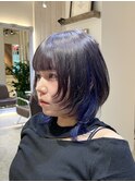 ミディアムウルフカットネオウルフカット顔まわりレイヤーカット