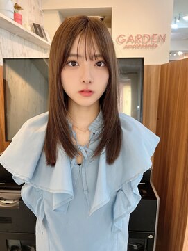 ガーデン 渋谷(GARDEN) くびレイヤー前髪ありイメチェンアンブレラカラーこなれミディ