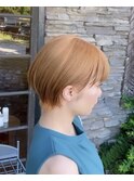 マッシュショート#オレンジベージュ#ダブルカラー#豊橋#豊川