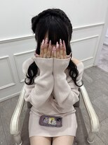 【ヘアメ】大人っぽヘア＊あみカチュ片耳ヒツジヘアメ＊新井
