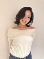 リノア 鵠沼海岸(LINOA)&nbsp;デザインカラー/レイヤーカット/ウェットヘア/オリーブベージュ