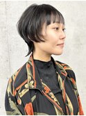 +ショートウルフレイヤーマッシュウルフカット前髪あり30代40代2