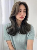 ミントベージュ×ワンホンヘア
