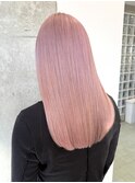 韓国ヘア顔周りレイヤー暗めミルクティーベージュグレージュ