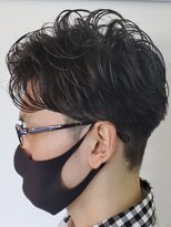 レベル 葛西店(LEVEL)&nbsp;パーマ アップバング ツーブロック 刈り上げ メンズカット