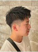 フェードベリーショートアップバングメンズショート