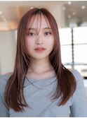 韓国レイヤー顔周りカット透明感カラー髪質改善艶髪シースルー