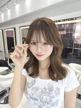 ラルム 新宿(LARME SHINJUKU) くびれ巻きレイヤーカット☆パールベージュ♪髪質改善☆韓国新宿