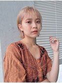 切りっぱなしハイトーンボブ似合わせ顔周りカット顔まわり