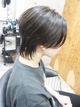 ヘアテリア リュウ 大塚(hair teria ryu) ショートウルフセンターパート/アッシュブラウン
