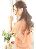 ★sCene★  ルーズ編みハーフアップ   下防