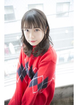 サロンドミルク 原宿(salon de MiLK) 【salon de MiLK 原宿】ミルキーベージュ×ゆるふわ耳かけカール