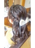 ナチュラル表編み ハーフアップ♪(*^◯^*)