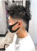 ツイストパーマ×フェードカット