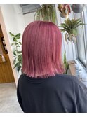 ハイトーンピンクカラーダブルカラーケアブリーチ 谷町六丁目