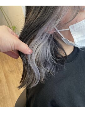 ジエクト カナウ(The Ect canow) インナーホワイト　波巻きボブ　グレーベージュ