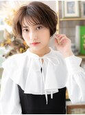 シースルーバングゆるふわ小顔ボブショートa大宮20代30代40代