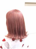 Aimee町田　外はねボブ×パステルピンク