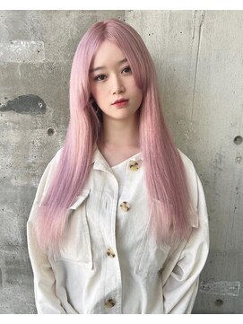 ガルボ ヘアー(garbo hair) ハイトーン ケアブリーチ ピンク エクステ 10代 20代