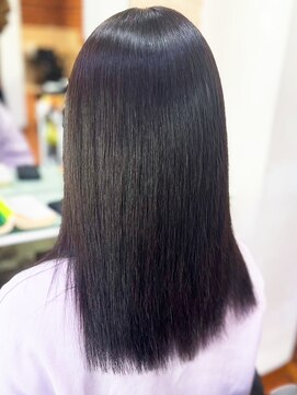 アークスヘアー 20代30代40代髪質改善艶感ストレート縮毛矯正ダークブラウン