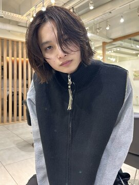 メゾンアクア 表参道(Maison ACQUA) ☆メンズボブウルフ メンズロング レイヤーカット ワックスなし