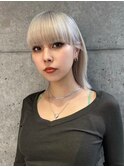 ホワイトベージュカラーインナーカラーグレージュカラーブリーチ