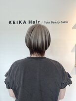 ケイカヘア(KEIKA Hair)&nbsp;ショートヘアのグレージュアンブレラカラー