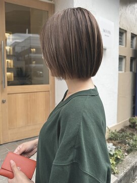 ムード(MOOD.) ミニボブ×ミルクティーベージュ