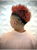 短髪/ハイトーンカラー/レザーアート/スキンフェード