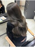 ブリーチなしWカラー◎透け感グレージュ