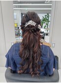 広がりを抑えたハーフアップ【清板】