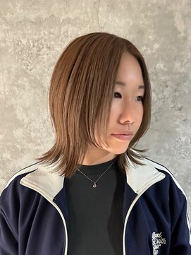 ヘアサロン コレハ(hair salon CoReha) 【透明感ベージュの切りっぱなしスタイル】佐野