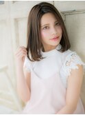 *mod's姪浜/くすみベージュ前下がりワンカール艶感ストレートi
