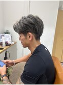 アッシュブラックカルマパーマベリーショートダークアッシュ