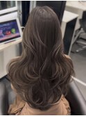 ロングヘアー　マロングレージュ　髪質改善 赤坂見附