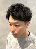 メンズショートアップバング刈り上げマッシュツーブロック